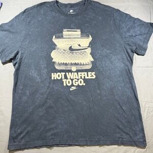 NWT Nike Men's sportswear y2k Tshirt Hot Waffles to Go special wash look xxl